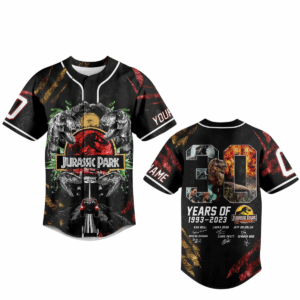 New Jurassic Park 30 Years Of Dinosaur World 1993 2023 Personalized Baseball Custom Jersey Fan Gift
