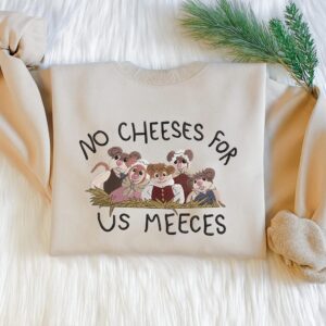 No Cheeses For Us Meeces Embroidered Sweatshirt, Christmas Muppets Jumper, Magic Kingdom 2025 Xmas Sweater