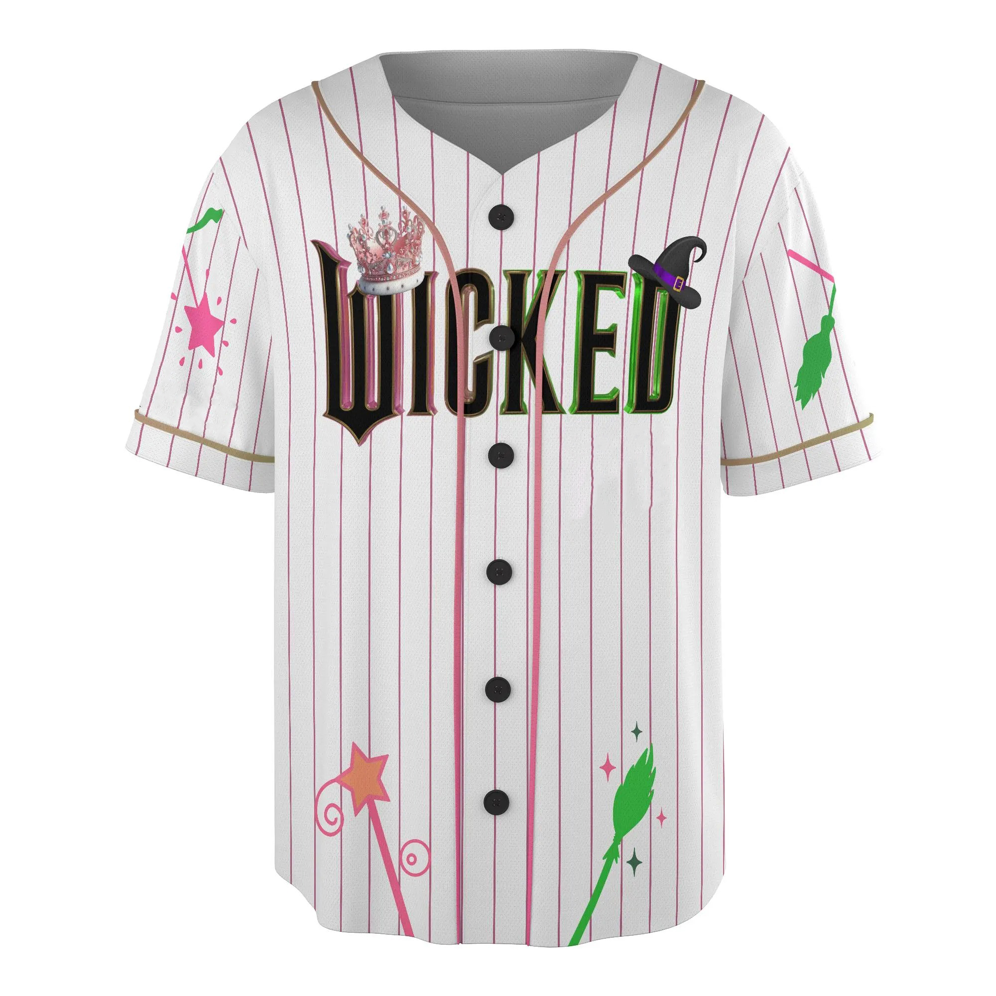 Wicked Witch Baseball Jersey, Changed For Good Shirt, Elphaba and Glinda Jersey, Shiz University Gift, Wicked Musical Movie Fan Gift - Image 3