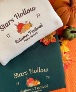 Embroidered Stars Hollow Autumn Festival Sweatshirt