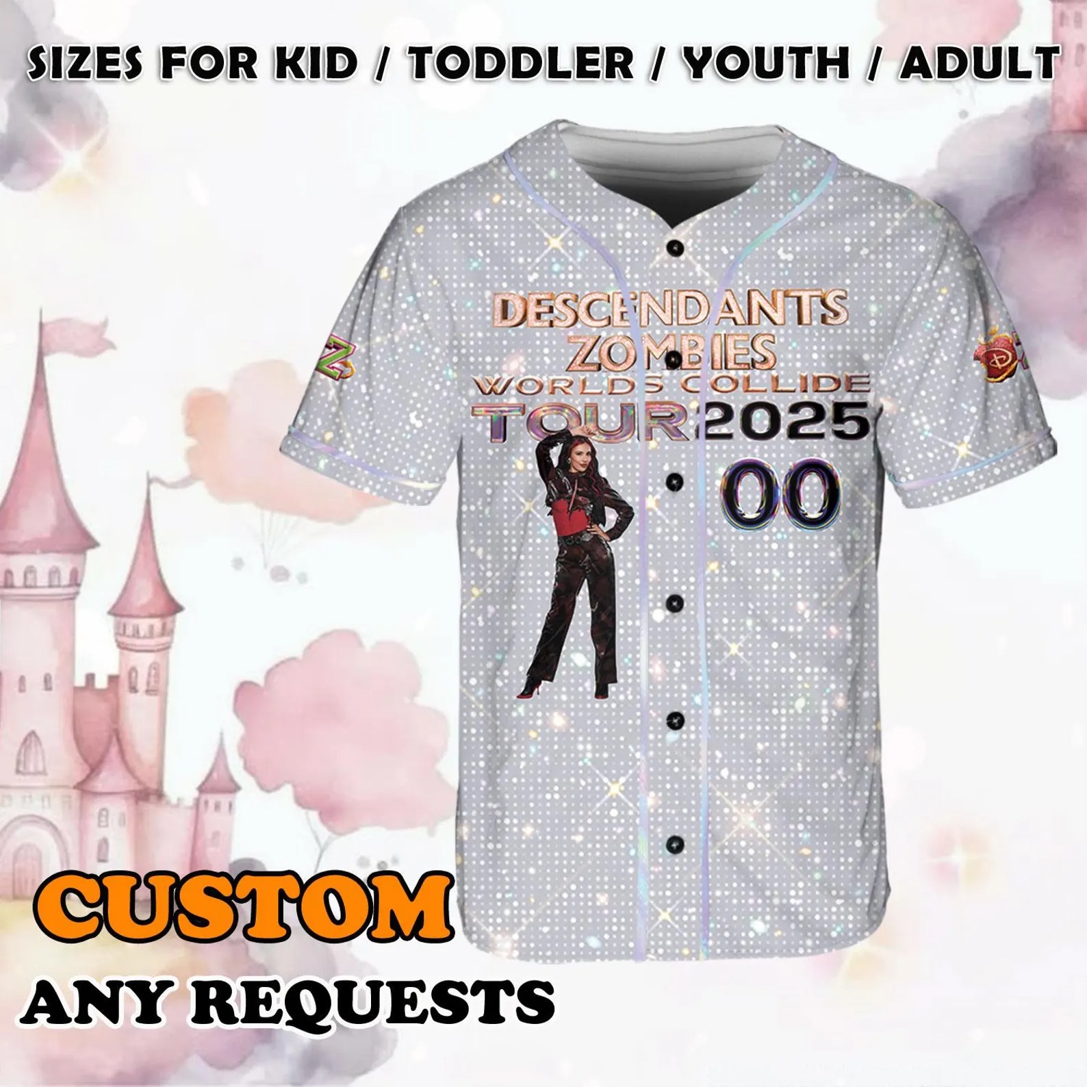 Descendants Kylie Cantrall Jersey Shirt, Descendants Zombies Worlds Collide Tour Baseball Jersey - Image 4