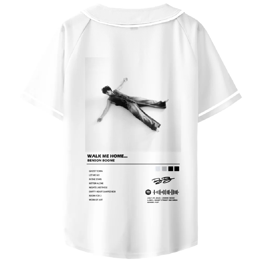 Custom Color Benson boone Merch Walk Me Home Baseball Tee Suit Unisex Fashion Summer T-Shirt Short Sleeve Shirts - Image 6
