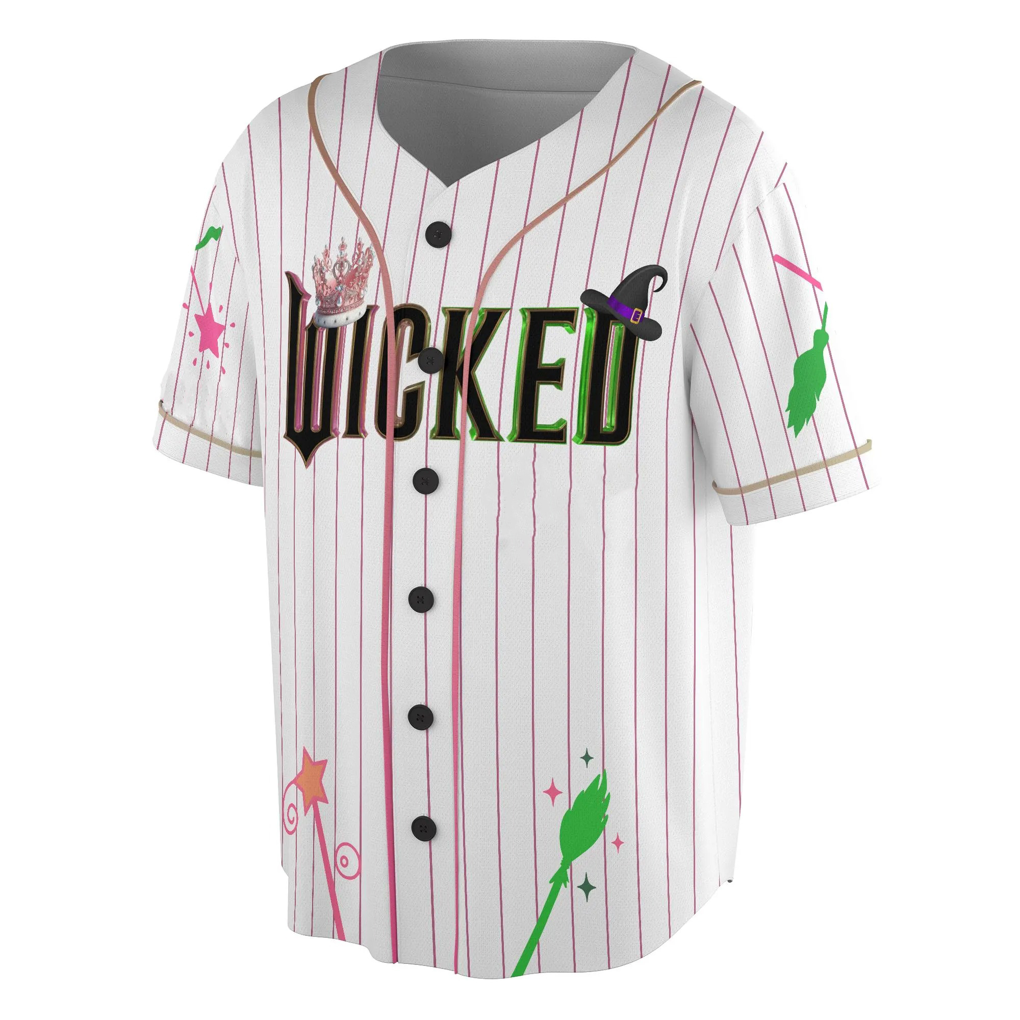 Wicked Witch Baseball Jersey, Changed For Good Shirt, Elphaba and Glinda Jersey, Shiz University Gift, Wicked Musical Movie Fan Gift - Image 5