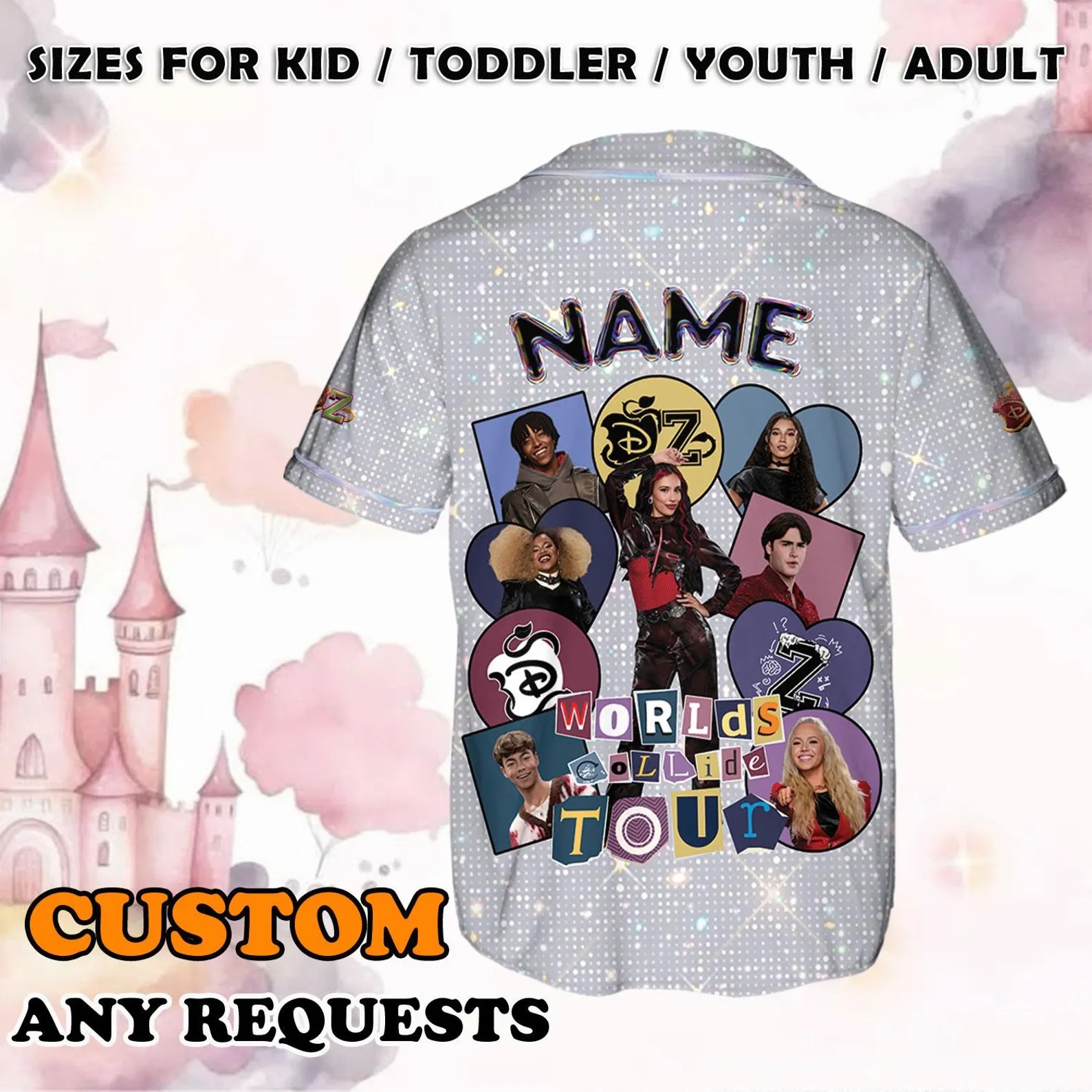 Descendants Kylie Cantrall Jersey Shirt, Descendants Zombies Worlds Collide Tour Baseball Jersey - Image 3