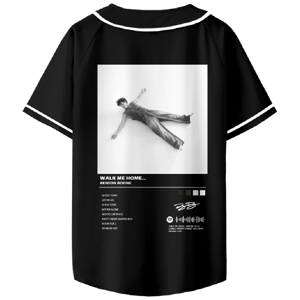 Custom Color Benson boone Merch Walk Me Home Baseball Tee Suit Unisex Fashion Summer T-Shirt Short Sleeve Shirts - Image 4