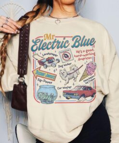Mr Electric Blue T Shirt, Moonbeam Ice Cream Sweatshirt, America Concert Tour Tee, Tour Album 2025 Concert Tee