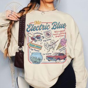 Mr Electric Blue T Shirt, Moonbeam Ice Cream Sweatshirt, America Concert Tour Tee, Tour Album 2025 Concert Tee