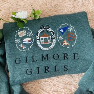Girlmore Girls Embroidered Sweatshirt, Fall Girls Coquette Crewneck, Cozy Vibes Crewneck, Fall Shirt