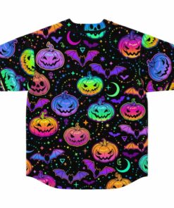 Alternative view of Colorful Halloween Baseball Jersey