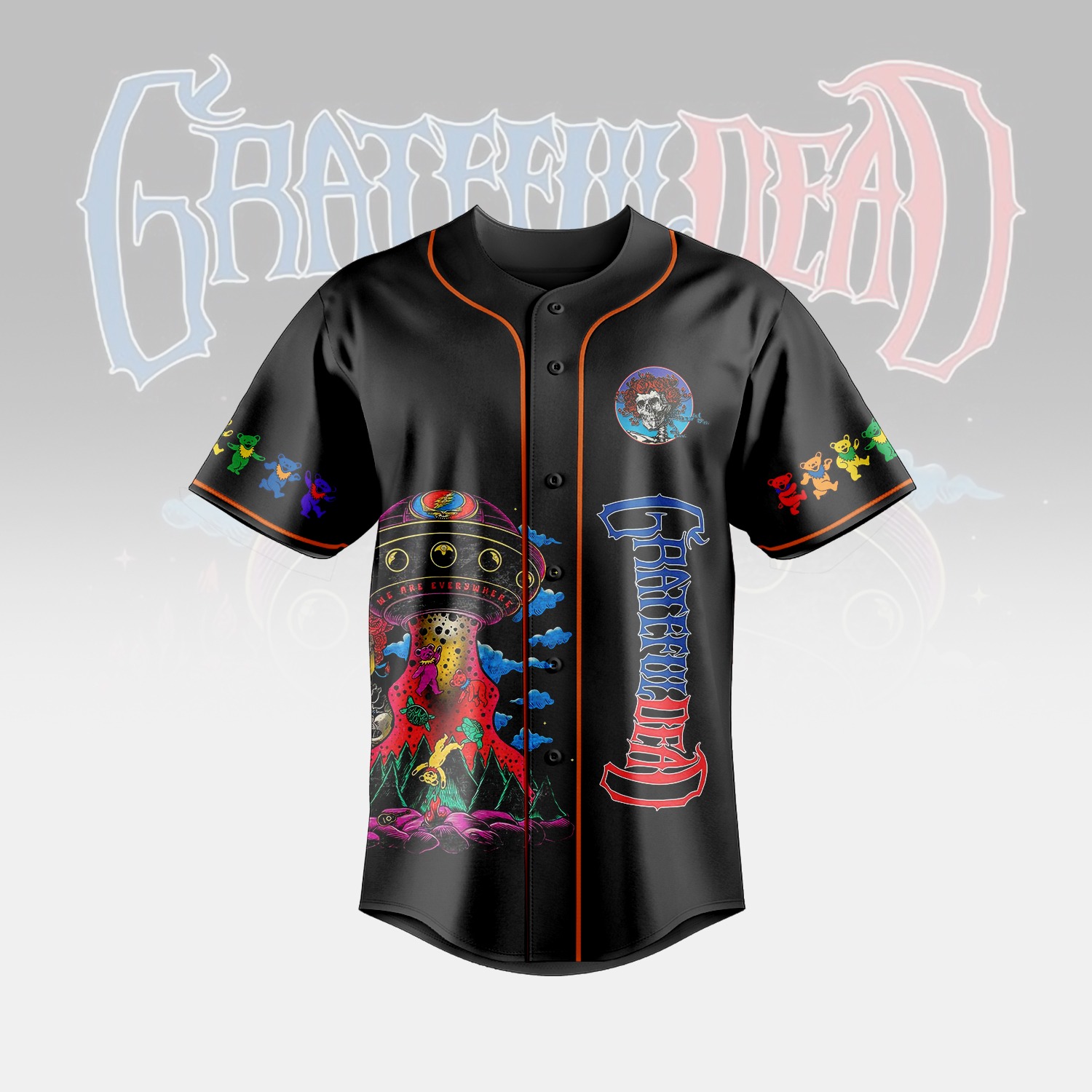 Grateful Dead Band Baseball Jersey For Fans - Image 2