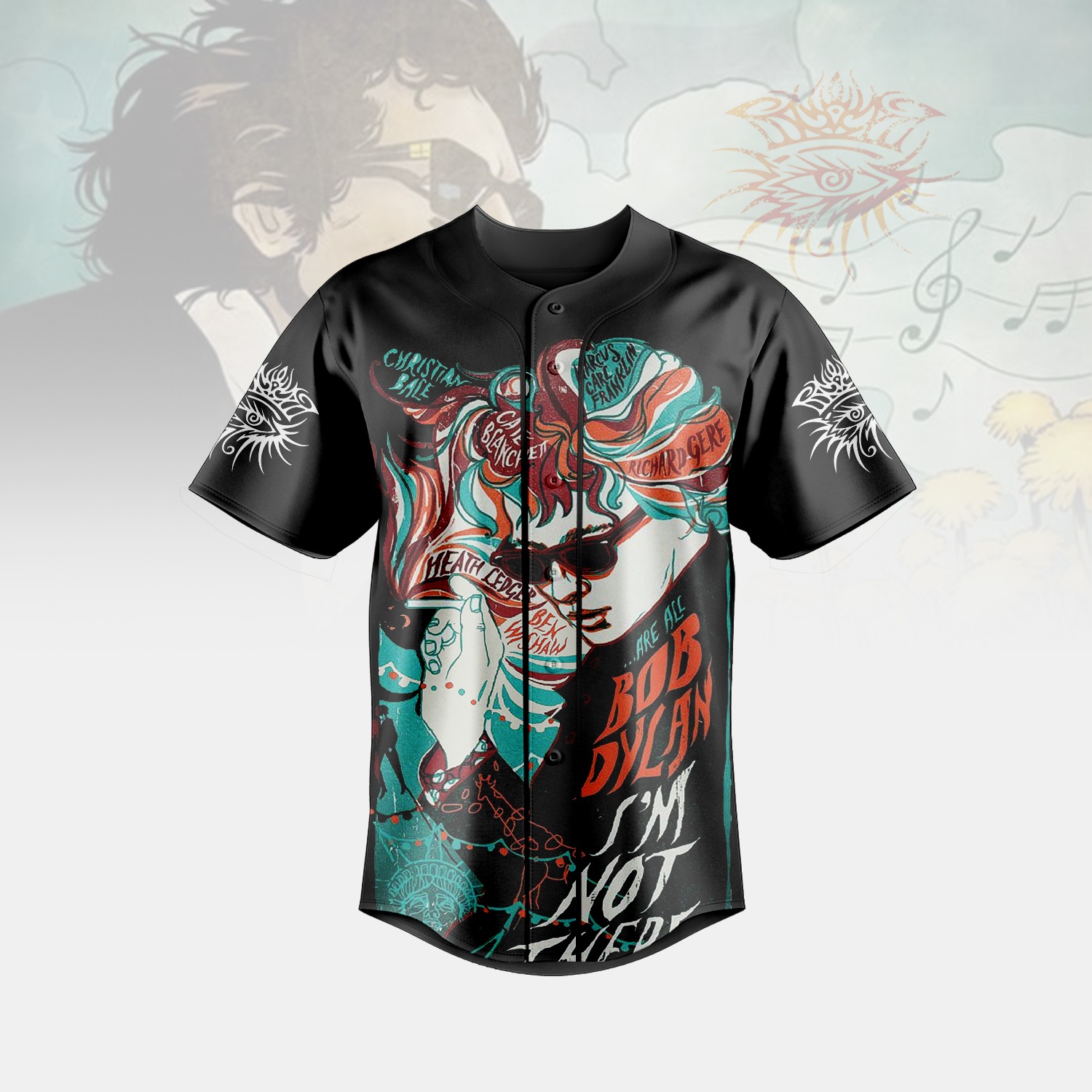 Bob Dylan Custom Personalized Baseball Jersey For Fans - Image 2