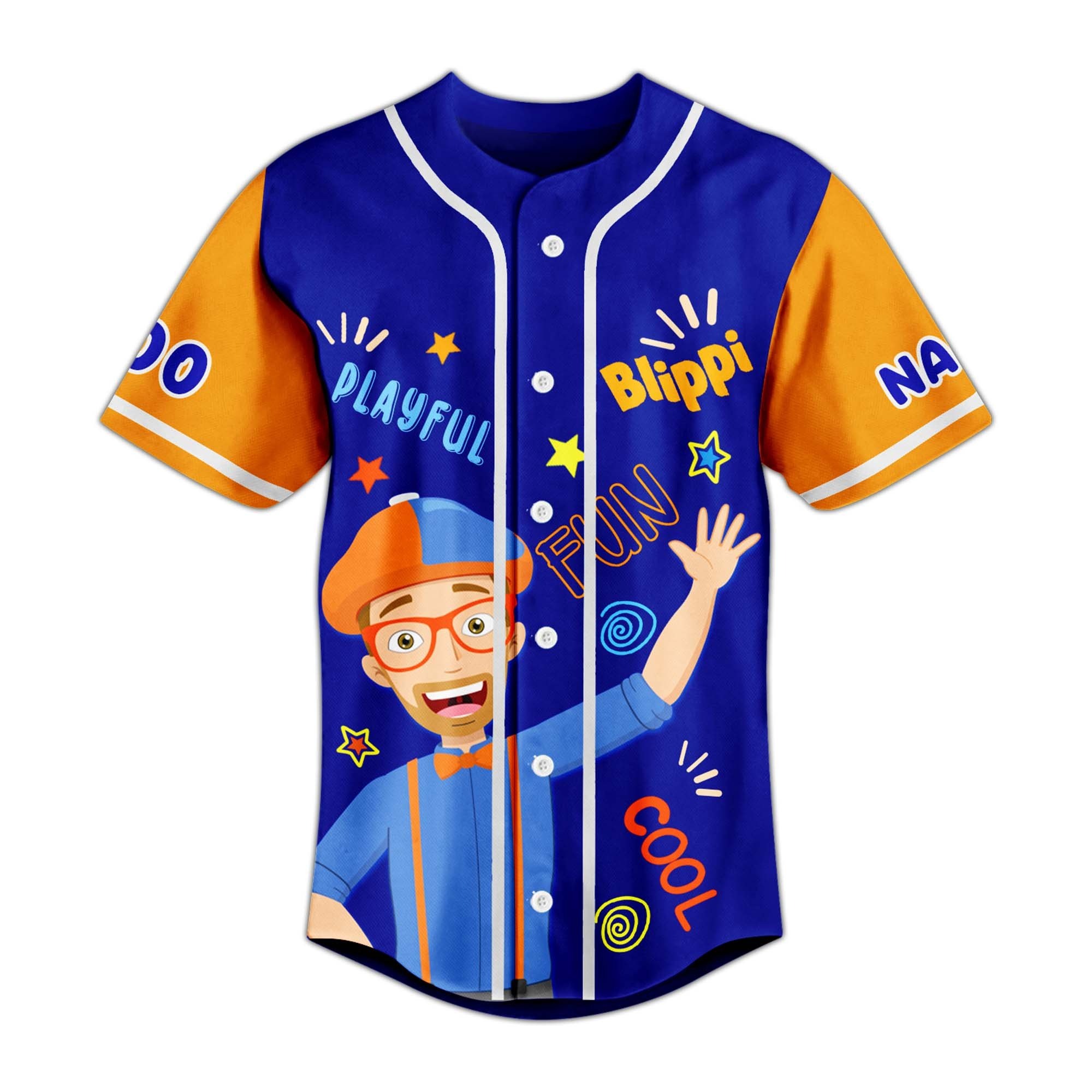 Blippi Ready To Learn Fun Cool Baseball Jersey For Fans - Image 2