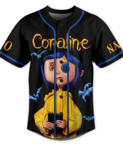 Alternative view of Coraline Baseball Jersey For Fans, Be Careful What You Wish Baseball Jersey