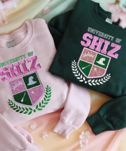 Shiz University – Wicked Movie Elphaba & Glinda Wizard of Oz Emerald City Hoodie Tshirt Embroidery