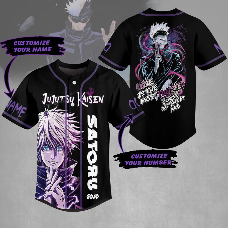 Jujutsu Kaisen Satoru Gojo Personalized Baseball Jersey