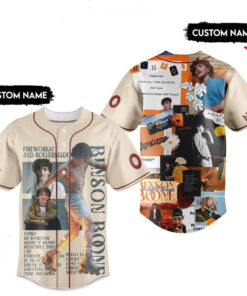 Benson Boone Fireworks And Rollerblades Personalized Baseball Jersey