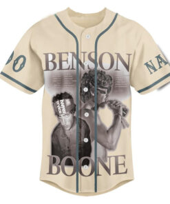 Alternative view of Benson Boone Fireworks And Rollerblades World Tour Personalized Baseball Jersey