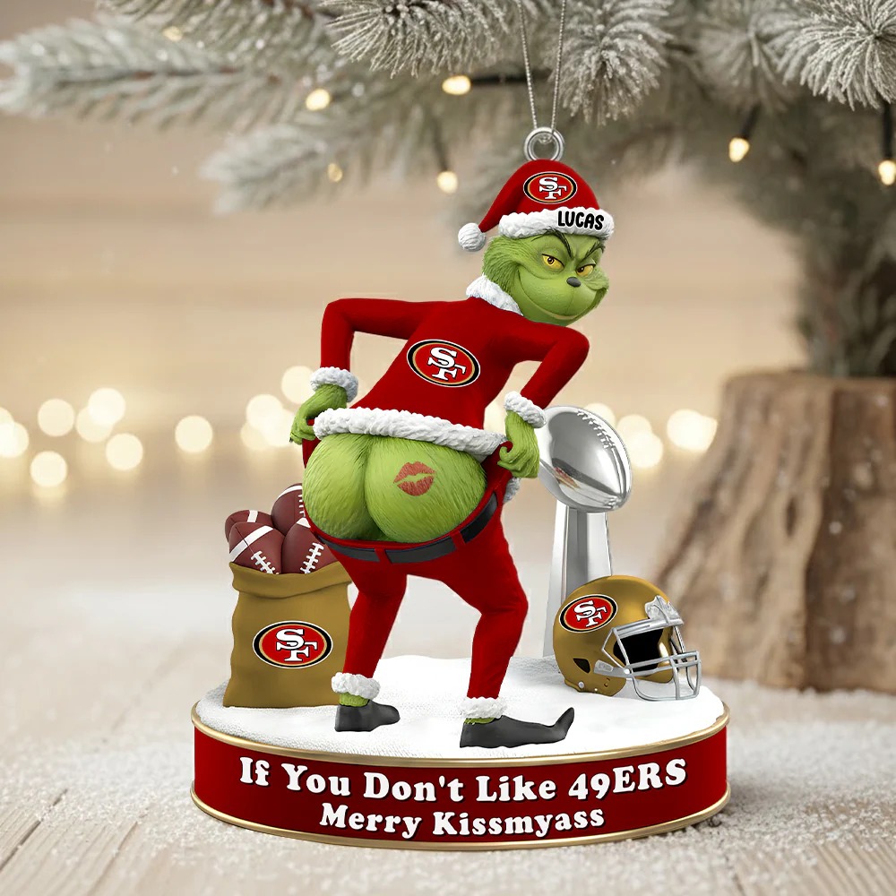 Grinch Funny Grinchmas Acrylic Ornament, Personalized Grinch Xmas Decor - Image 2