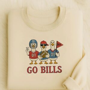 Embroidered Buffalo Silly Goose Mafia Sweatshirt, Go Bills Embroidered Sweatshirt, Game Day Sweater