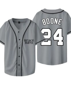 Alternative view of Custom Color Benson Boone Tour Merch Jersey Fireworks and Rollerblades Baseball Jacket Tee Women Men Fashion Casual T-shirts