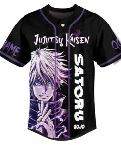 Alternative view of Jujutsu Kaisen Satoru Gojo Personalized Baseball Jersey