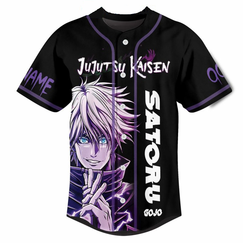 Jujutsu Kaisen Satoru Gojo Personalized Baseball Jersey - Image 2