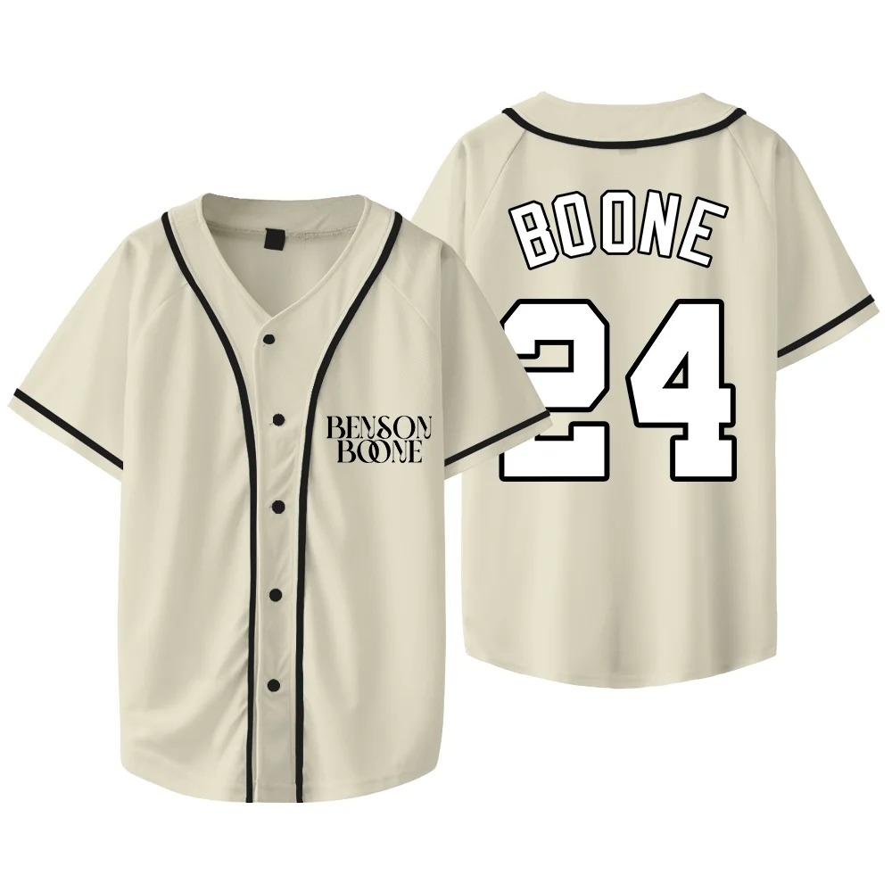 Custom Color Benson Boone Tour Merch Jersey Fireworks and Rollerblades Baseball Jacket Tee Women Men Fashion Casual T-shirts - Image 3