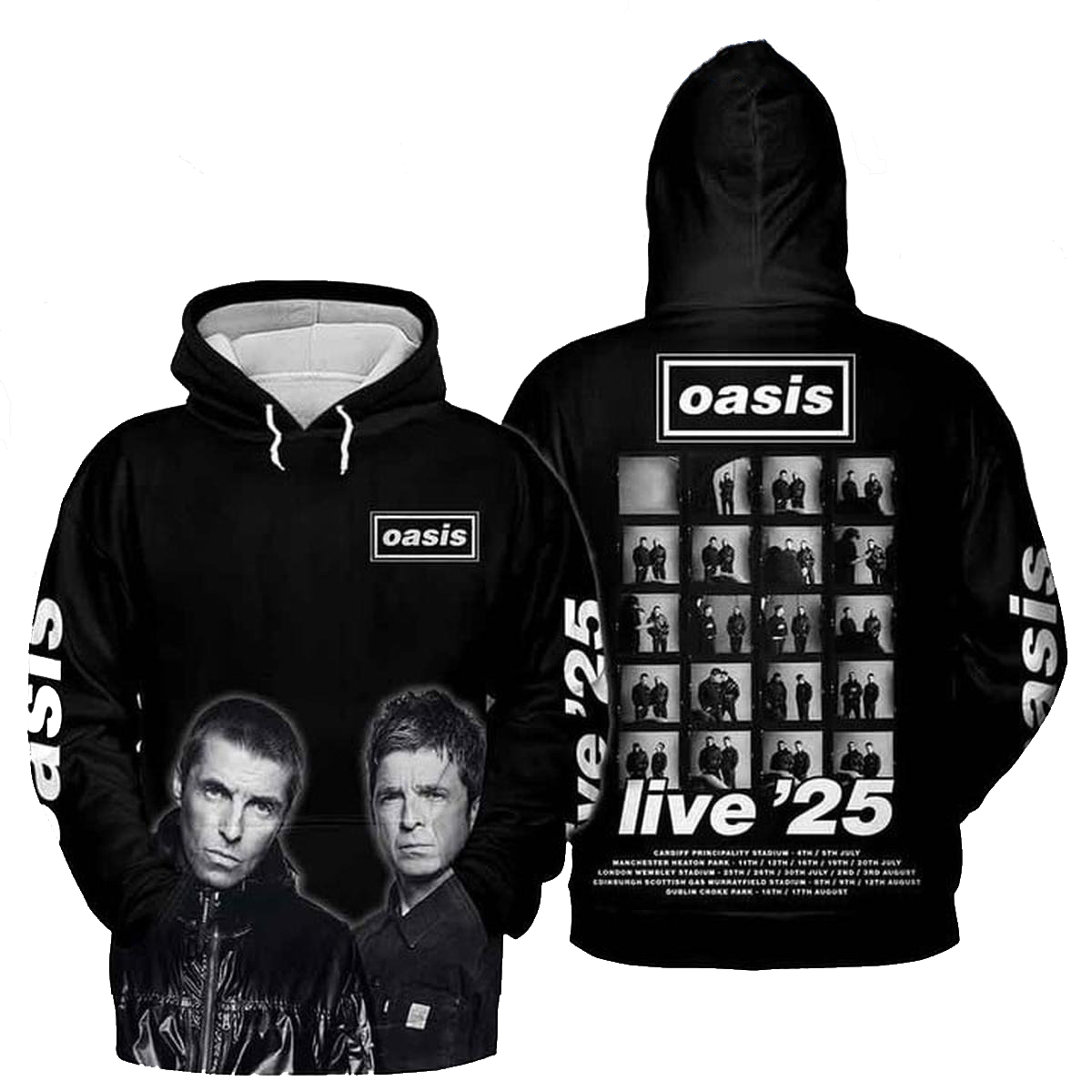 Oasis Live ’25 Cardiff Principality Stadium 2024 Hoodie T-Shirt