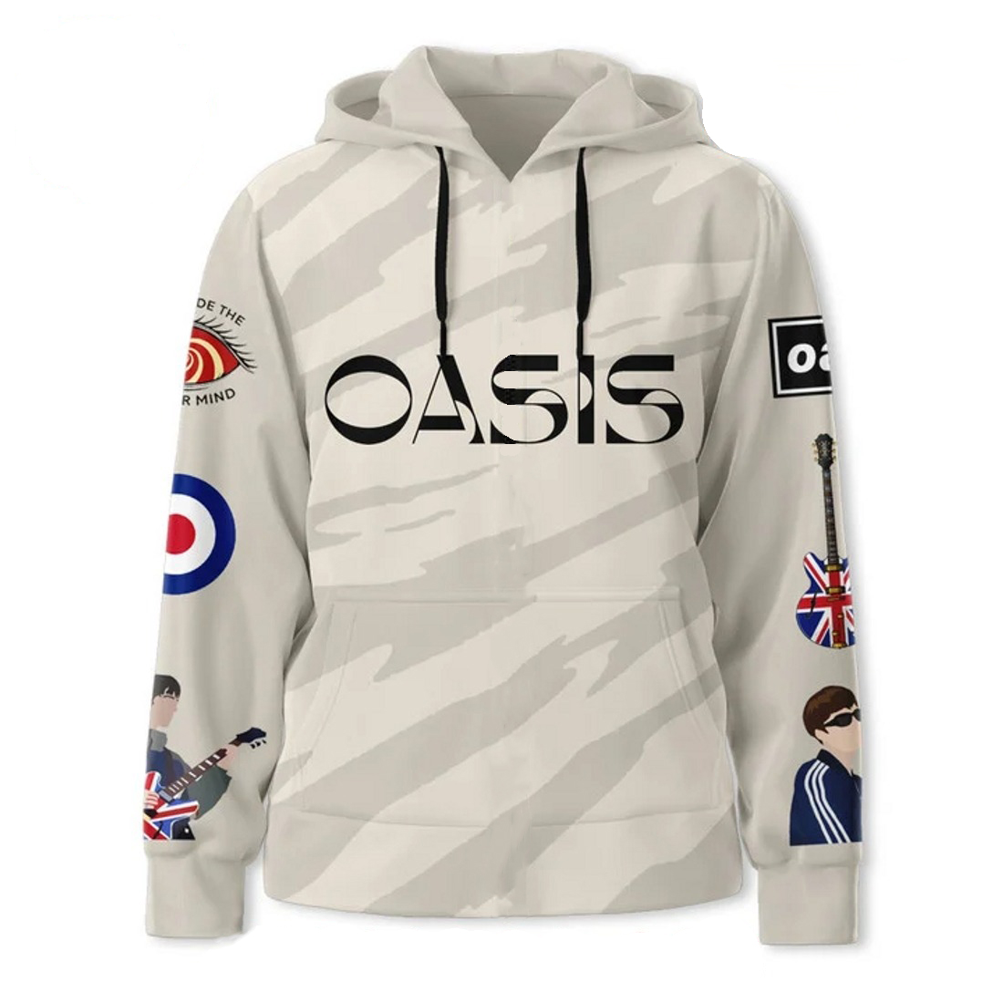 Oasis Rock Band Premium 3D Hoodie - Image 2