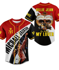 Michael Jackson Billie Jean Is Not My Lover Personalized Baseball Jersey