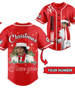 Michael Jackson Christmas Is The Time To Say I Love You Personalized Baseball Jersey