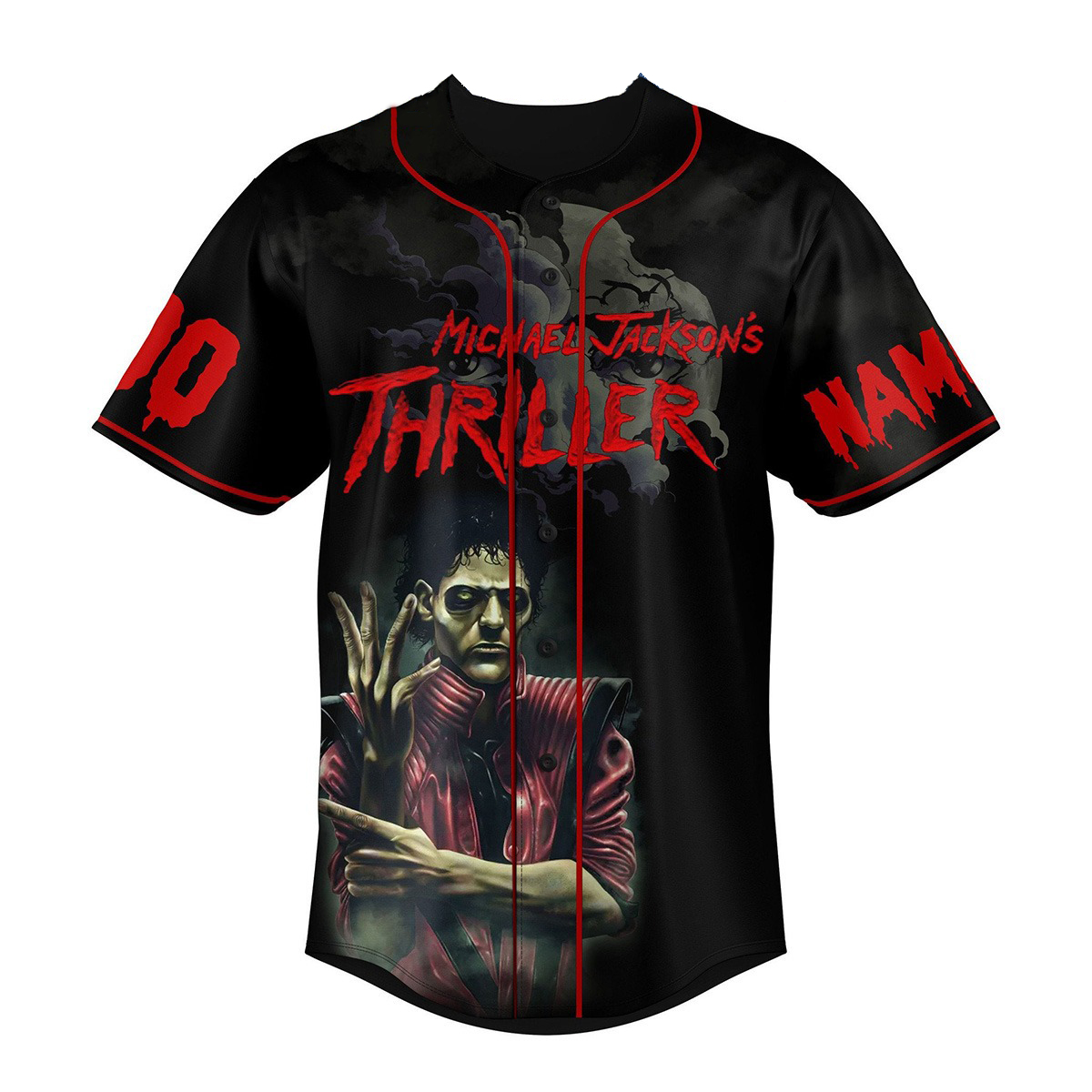 Michael Jackson’s Thriller I’m Gonna Thrill You Tonight Thriller, Thriller Night Personalized Baseball Jersey - Image 2