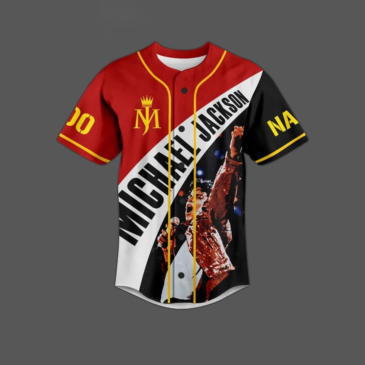 Michael Jackson Billie Jean Is Not My Lover Personalized Baseball Jersey - Image 2