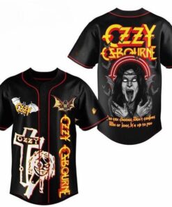 Ozzy Osbourne Baseball Jersey – Gothic Bat Design Rock Shirt