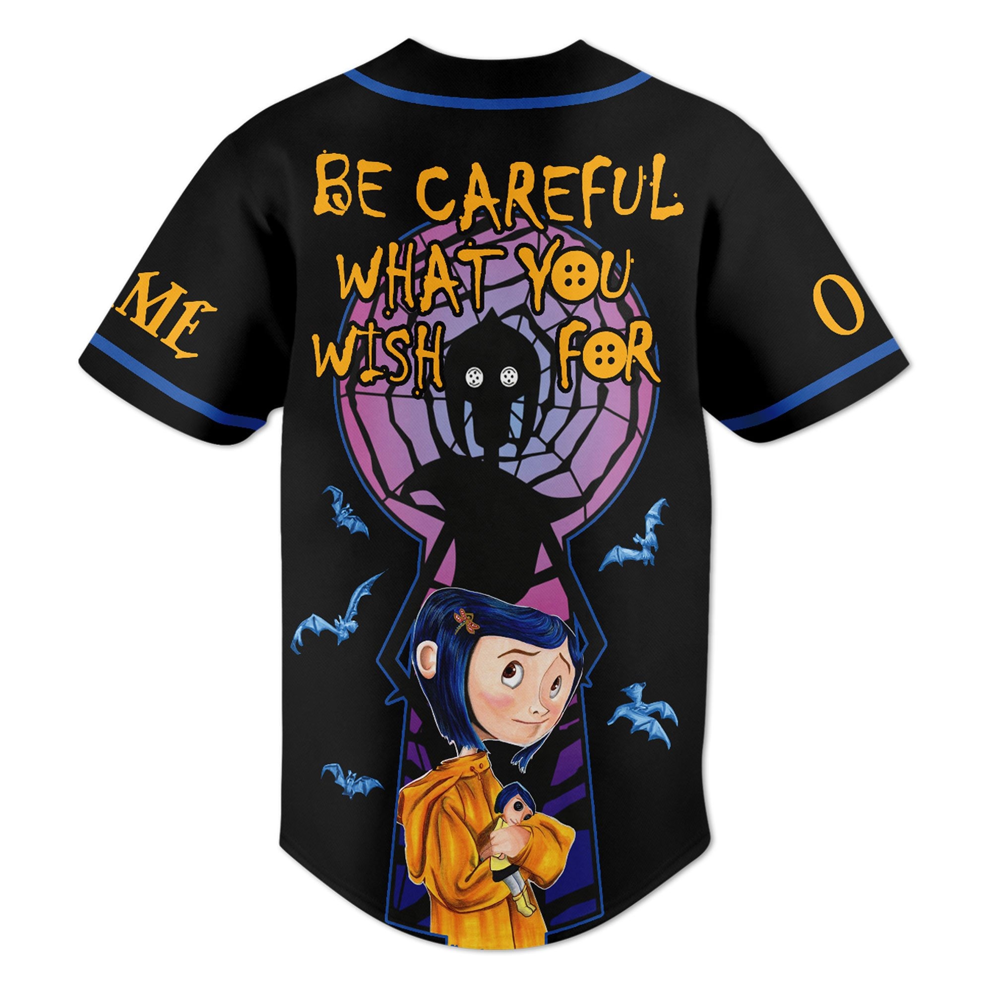 Coraline Baseball Jersey For Fans, Be Careful What You Wish Baseball Jersey - Image 3