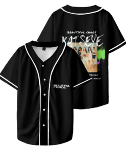 Alternative view of Custom Color Katseye Album Beautiful Chaos Baseball Jersey