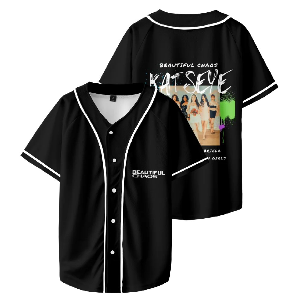 Custom Color Katseye Album Beautiful Chaos Baseball Jersey - Image 2
