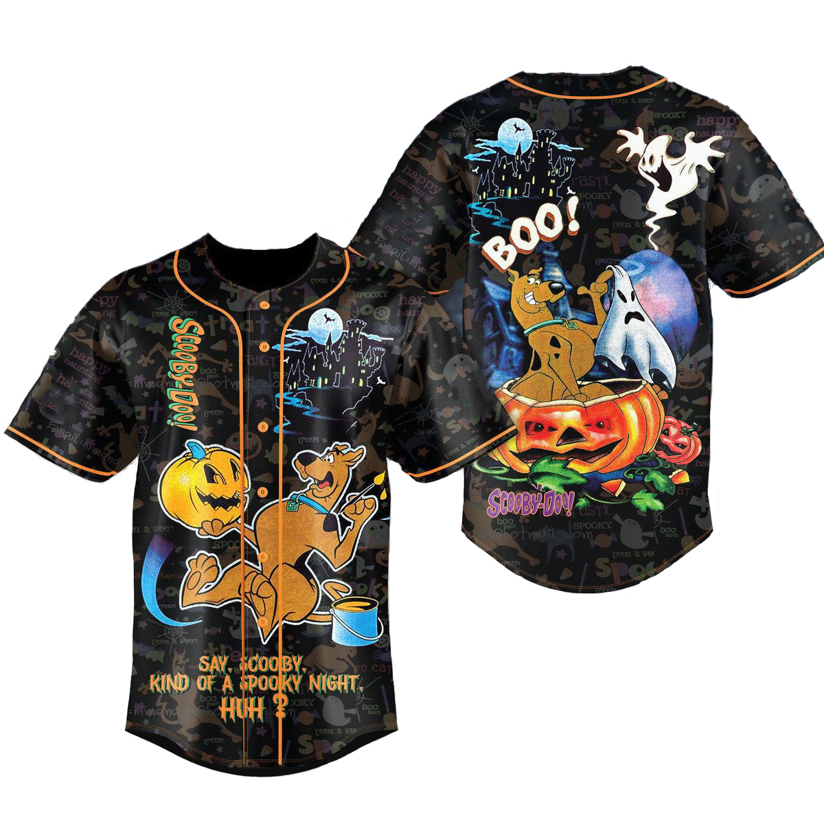 Scooby Doo Say Scooby Kind Of A Spooky Night Halloween Baseball Jersey