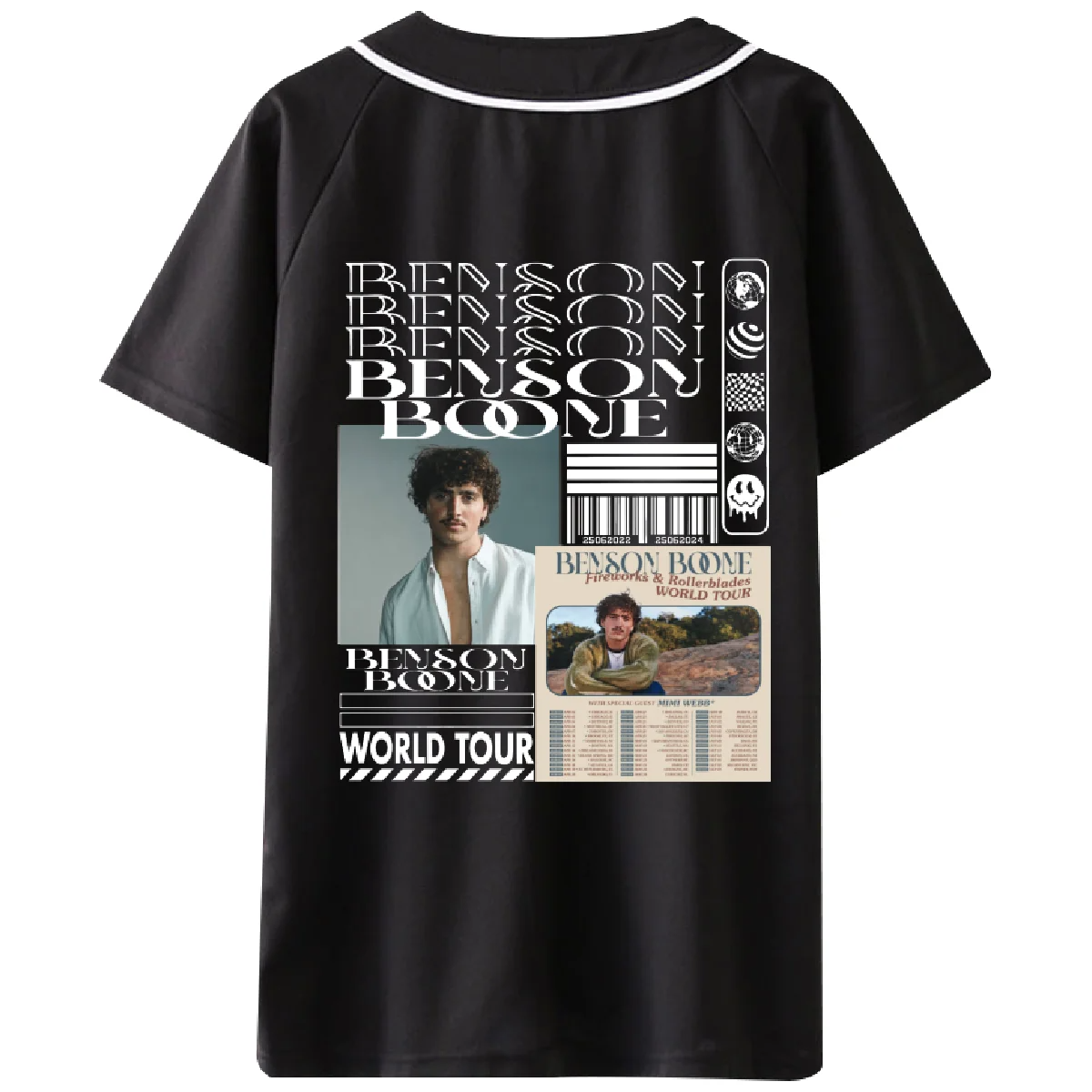 Custom Color Benson Boone Merch Short Baseball Shirts Album Cover Short Sleeve Kpop Fashion Shirt For Fan Men Women - Image 5