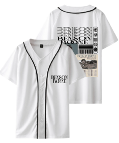 Custom Color Benson Boone Merch Short Baseball Shirts Album Cover Short Sleeve Kpop Fashion Shirt For Fan Men Women