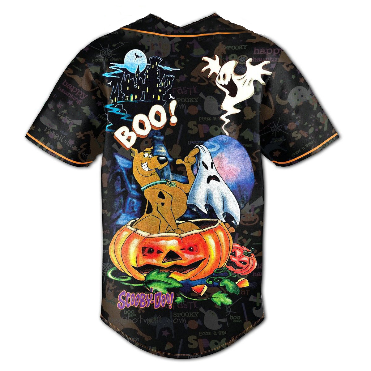 Scooby Doo Say Scooby Kind Of A Spooky Night Halloween Baseball Jersey - Image 4