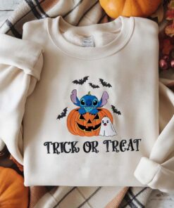 Alternative view of Embroidered Stitch Halloween Sweatshirt, Lilo Stitch Halloween Shirt