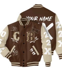 Customized Name CB XX Varsity Natural Chris Brown BaseBall Jacket, Breezy Bowl XX 2025 BaseBall Jacket
