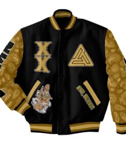 Alternative view of Customized Royal Yellow Chris Brown XX BaseBall Jacket, Breezy Bowl XX 2025 BaseBall Jacket