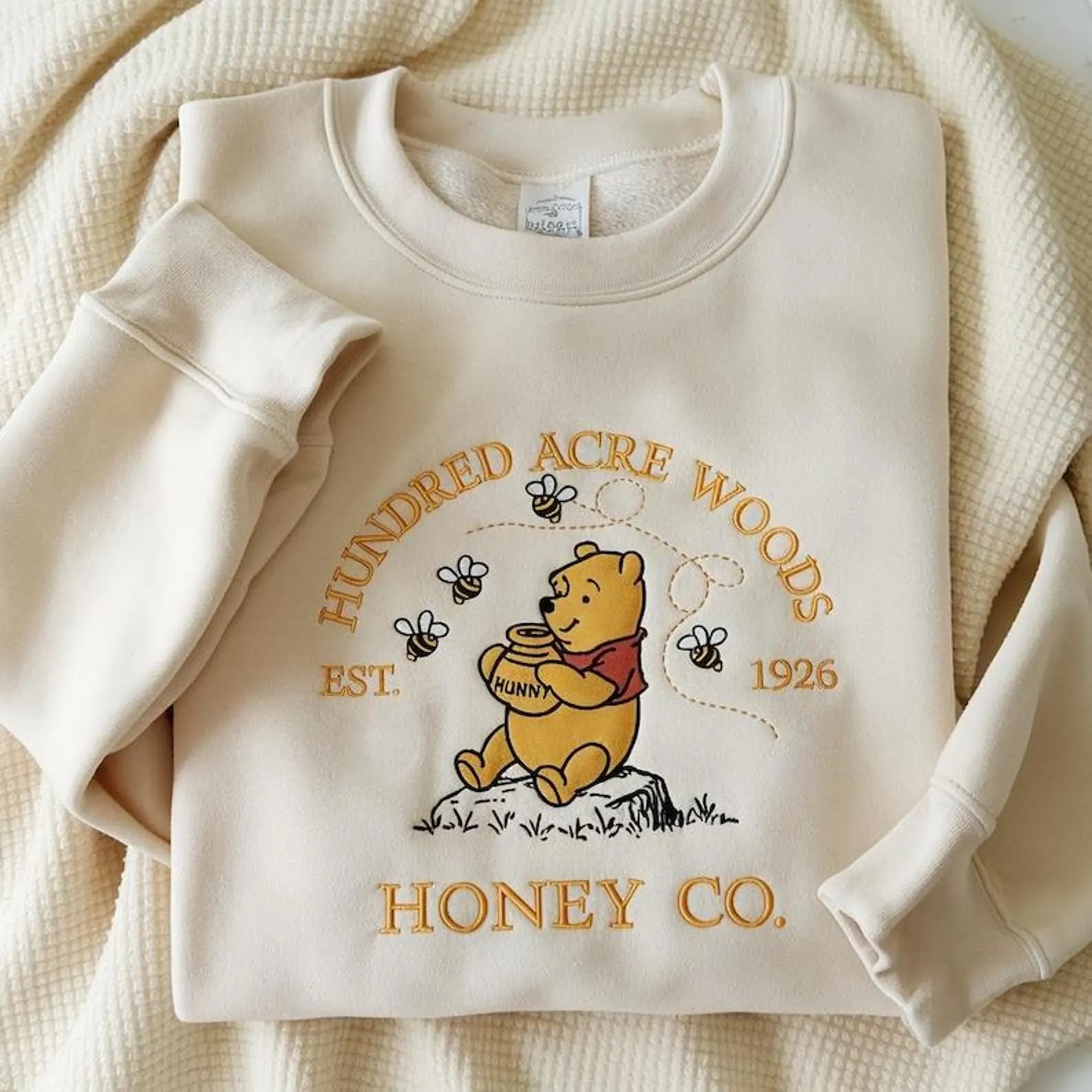 Embroidered Winnie the Pooh Sweatshirt, Winnie Pooh Sweater, Pooh Bear Sweatshirt - Image 2