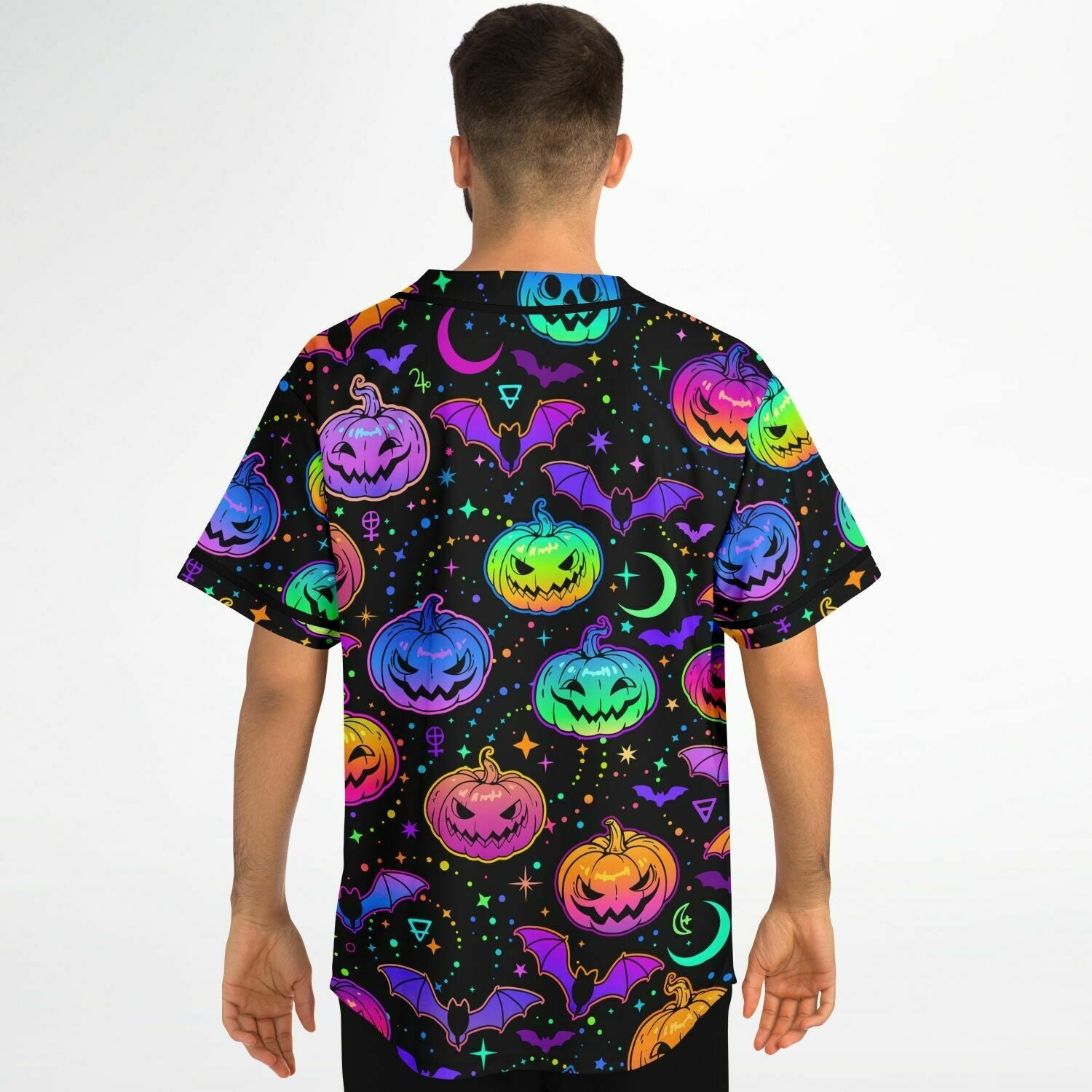 Colorful Halloween Baseball Jersey - Image 4
