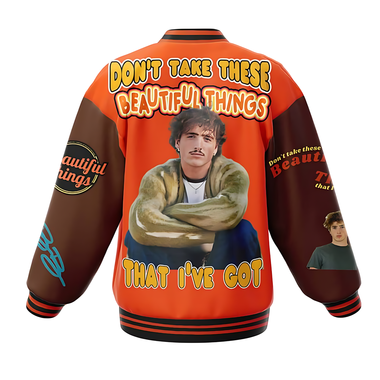 Benson Boone Beautiful Things Baseball Jacket or Bomber Jacket - Image 3