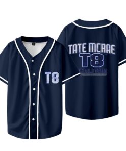 Alternative view of Custom Color Tate McRae T8 Merch Baseball T-shirts Think Later World Tour Jersey Summer Unisex Fashion Short Sleeve Tee