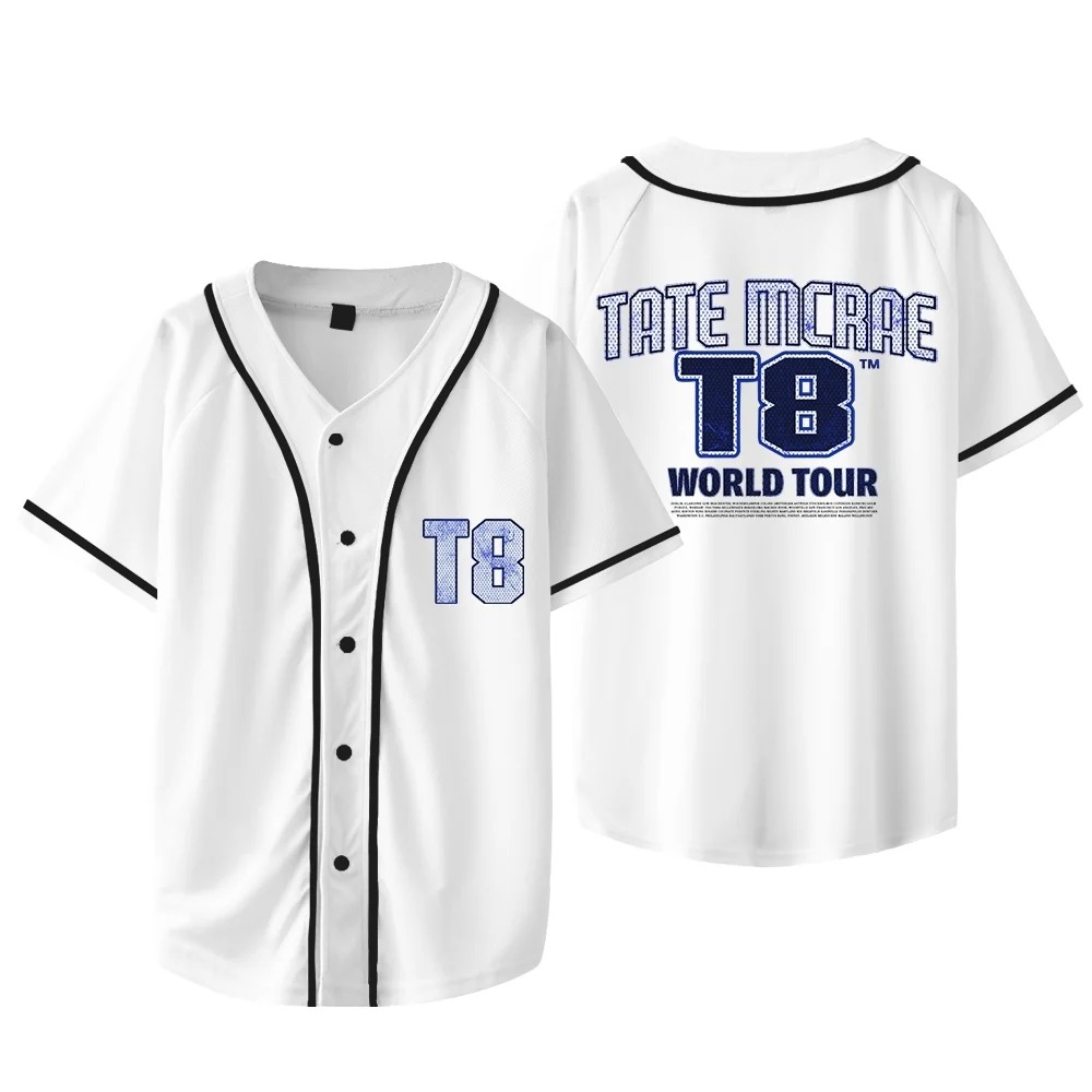 Custom Color Tate McRae T8 Merch Baseball T-shirts Think Later World Tour Jersey Summer Unisex Fashion Short Sleeve Tee - Image 7