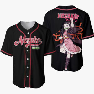 Nezuko Baseball Jersey, Anime Jersey, Demon Slayers Jersey